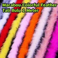 1 Meter Bulu Ayam/Fuffy Feather/Tali Bulu Color/Feather Strip/Bulu-bulu Boa/Renda Bulu Lembut Berwar