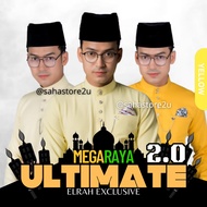 Baju Melayu Ultimate 2.0 Elrah Exclusive BAJU RAYA Pastel Yellow Gold Olive Mustard Soft Yellow Ligh