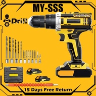 Cordless Drill 766VF Hammer Drill Impact Wrench Hand Drill Electric Screwdriver Portable Rechargeabl