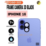 FRAME CAMERA 3D BLACK iphone 14 / IP 14 + PLUS / IP 14 PROMAX / IP 15 / IP 15 PROMAX / IP 16 / IP 16