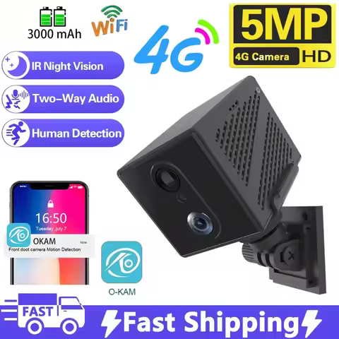 64GB 4G SIM Card Mini Camera 5MP 3000mAh Battery Wireless Wifi Night Vision Motion Detection CCTV Tw
