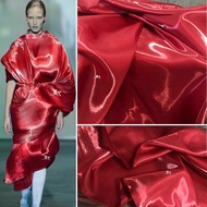 反光/正紅色超亮水晶 高亮絲緞布西裝連衣裙風衣設計師面料