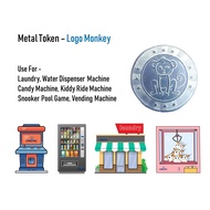 Token Logam (Monyet) | Metal Token (Monkey) - Untuk Dobi, Mesin Vending, Mesin Air, Permainan Arked