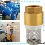 YNATURAL5Q Check Valve, 1/2" 3/4" 1" DN15/20/25 Foot Valve, Durable With Filter Brass Material One W