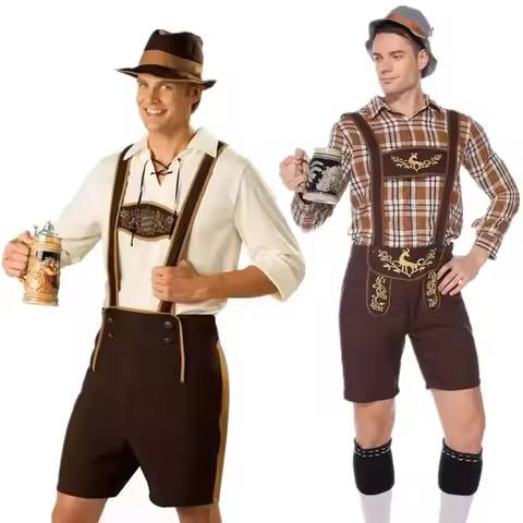 Oktoberfest Costume Man Bavarian Octoberfest German Festival Beer Cosplay Adult Male Halloween Party