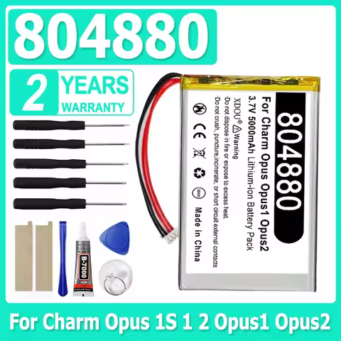 804880 5000mAh Battery for Charm Opus 1 1S 2 Opus1 Opus1S Opus2 Player Li-Polymer Accumulator Replac