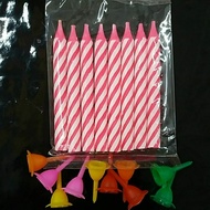 Candle 7.5cm and candle holder 10pcs