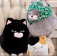 現貨 貓咪抱枕 貓咪娃娃 貓咪枕頭 貓咪裝飾 家居 佈置 三花貓 黑貓 灰貓 娃娃機 布偶 寵物 玩具 送禮 禮物