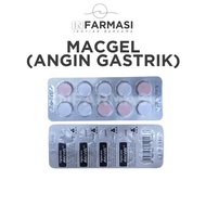 Macgel Tablet 10's (Strip) - Ubat Angin Kunyah Senak / Kembung Perut