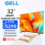 GELL smart tv 32 inches android tv 32 inch led tv flat screen on sale ultra-thin led promo tv Netfli