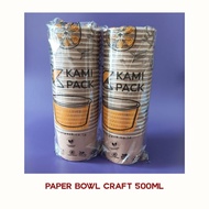 Paper Bowl Craft Kamipack 500ml Kamipack Brown Paper Bowl 500ml. Contents 25 pcs.