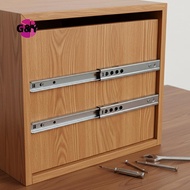 G&Y Smooth Glide Drawer Rails Bearing 17mm Wide Two Way Tras for Storage Cabinets Easy to Fit Durabl