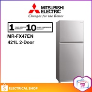 Mitsubishi Fridge MR-FX47EN 2 Door Inverter Refrigerator 421L MRFX47ENGBK ( Black ) / MRFX47ENGSL ( Silver )
