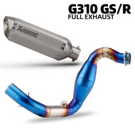 Akrapovic 370mm Exhaust Muffler with db killer for G310 G310GS/R Full full Exhaust System
