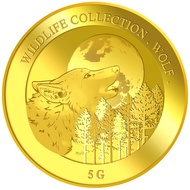 999.9 Pure Gold | 5g Wolf Gold Medallion