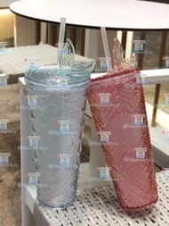 STANLEY星巴克魚尾雙層吸管杯710ml大容量創意吸管杯紮手杯1 禮物 水杯 水壺 保溫杯