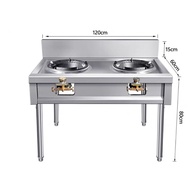🔥🔥stainless steel dapur 2 tungku / 2 kwali range with burner stove DIY