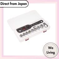 ANEX Offset Adapter 19, 19mm Flats, with Case, Multi-Set AOA-19S2 [For Turning Screws and Nuts in Ti