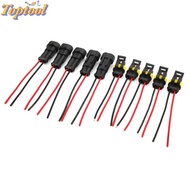 TOPTOOL 5 Sets Electrical Connector, with Wire 2 Pin Series Terminal Connector-, Durable Waterproof 