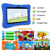 7 Inch Kids Tablet, K5 Android 14 RK3562 Quad-Core 1.6GHZ Processor,3GB RAM+32GB ROM,1024*600 IPS To