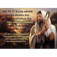 Printed Poster, LORD JESUS, JUMBO Size, 100x70cm & 150x100cm & 200x100cm/Wall Decoration/Print Paint