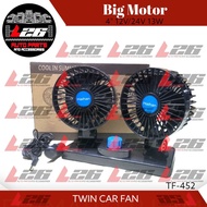 HAIHAN Twin Car Fan 4 INCHES 13W TF-452 Car Van Truck Accessories 12VOLTS 24VOLTS