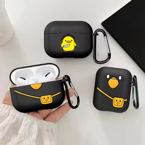 Cute Duck Case For Airpods 2 4 3 1 Pro3 Pro2 Pro Earphone Cases Cover