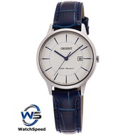 Orient Watch RF-QA0006S Women Silver Blue Leather Strap(Blue)
