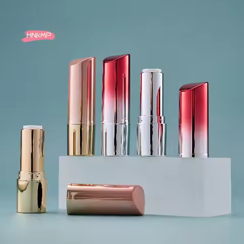 1/5Pcs 3.6g Gradient Lipstick Tube Empty Lip Balm Container Plastic Cosmetics Packaging Travel Makeu
