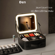 Cốp Đựng Mỹ Phẩm Vật liệu Da Túi trang điểm dung tích lớn có gương LED Thông Minh Đựng Mỹ Phẩm Túi đ