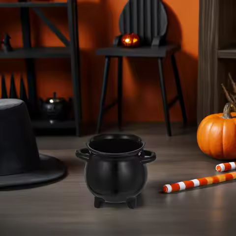 Ceramic Witch Cauldron Small Halloween Candy Holder Ideal for Cookies Coins Kitchen Decor Festive Gi