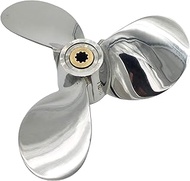 3 Blade 7 1/2x8 4hp 5hp 6hp 4A 4M 5M 5C F4 F6L F6S F5A F6C Stainless Steel Propeller 9 Tooth SS Prop