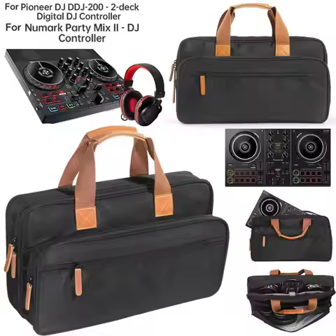 DJ Controller Carrying Case For Pioneer DJ DDJ-200/Numark Party Mix II Padded Storage Bag Portable D