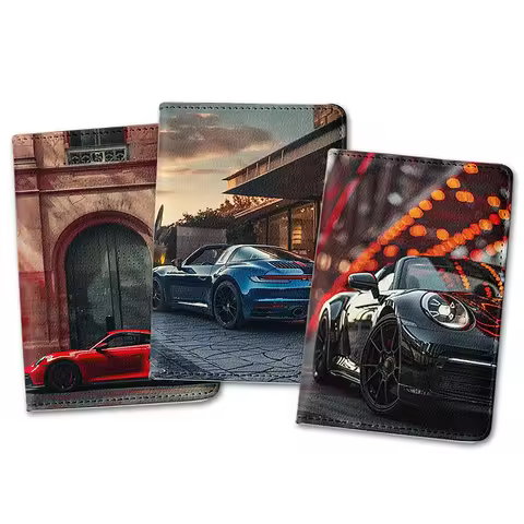 Fashion Sports Car Passport Holder Men's Travel Passport Wallet Multifunctional Passport Cover Trave