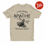 Vintage Retro Apache Helicopter Military Attack Chopper T-Shirt