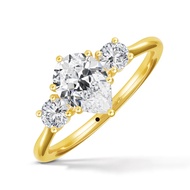 14k Gold Full Moissanite Diamond Ring for Women Teardrop Shape D VVS1 Bright Cut Genuine Au585 for W