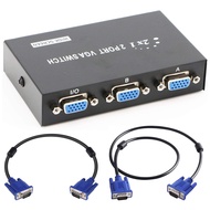 PASOW VGA 2 in 1 Out 2 Port VGA Switch + VGA to VGA Monitor Cable (1.5 Feet + 3 Feet)