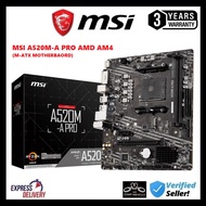 MSI A520M-A PRO AMD AM4 M-ATX MOTHERBAORD A520M A PRO