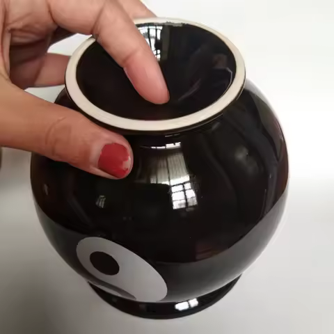 Extra large TaiJi energy tank Ceramic cupping suction five-row energy Moxibustion Pot Can Tin Moxa C
