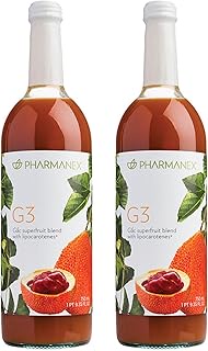 Nu Skin Pharmanex G3 Juice | 25 Fl Oz | 2 Pack | Antioxidant Superfruit Blend With GΓ’c, Cili, & Sibe
