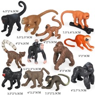Simulated wild animal model toy mini gorilla monkey set baboon monkey monkey golden monkey fox taile