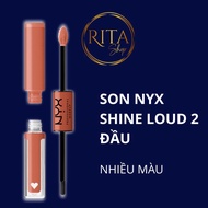 NYX Shine Loud Liquid Lipstick, waterproof, double-ended matte Lipstick