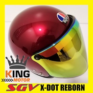 SGV 99 HELMET WITH X-DOT REBORN VISOR (RED COLOR)