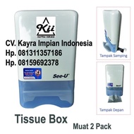 Tissue Box 2 Slot Toilet - Tempat Tissue See-U - Kotak Tisu 2 Slot
