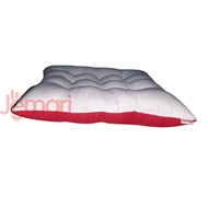 MERAH P32L32 Red and White Square Seat Cushion