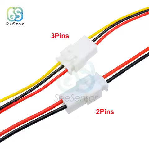 5Pairs XH2.54 2Pins 3Pins 2P 3P Pitch 2.54mm Wire Cable Connector XH Plug Male to Female Wire Connec