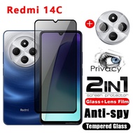 Redmi 14C 15C POCO C75 4G 2024 Privacy Tempered Glass Screen Protector full Cover Phone Protective F