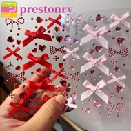 PRESTONRY Face Gem Sticker, Bowknot Sparkling 3D Rhinestone Sticker, Unique Shiny Waterproof Y2K Fac