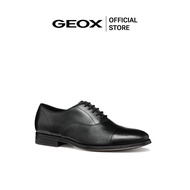 GEOX รองเท้าหนังผู้ชาย รุ่น U REZZONICO - BLACK SS25 (U558QBC9999M_S5BKXX)
