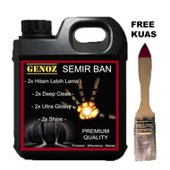 GENOZ Semir Ban 1 liter / Pengkilap Ban / Penghitam Ban Mobil Ban Motor